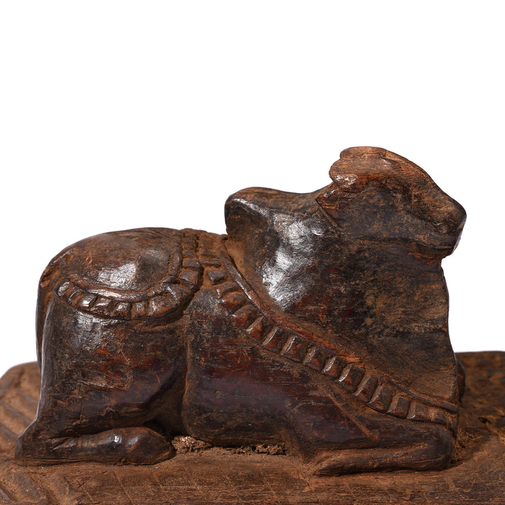 Painted Indian Nandi Bull Figurine From Rajasthan - 19th Century | Indigo Antiques