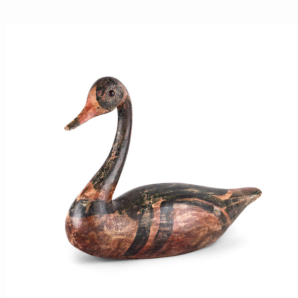 Painted Wooden Decoy Duck From India - Ca 1920