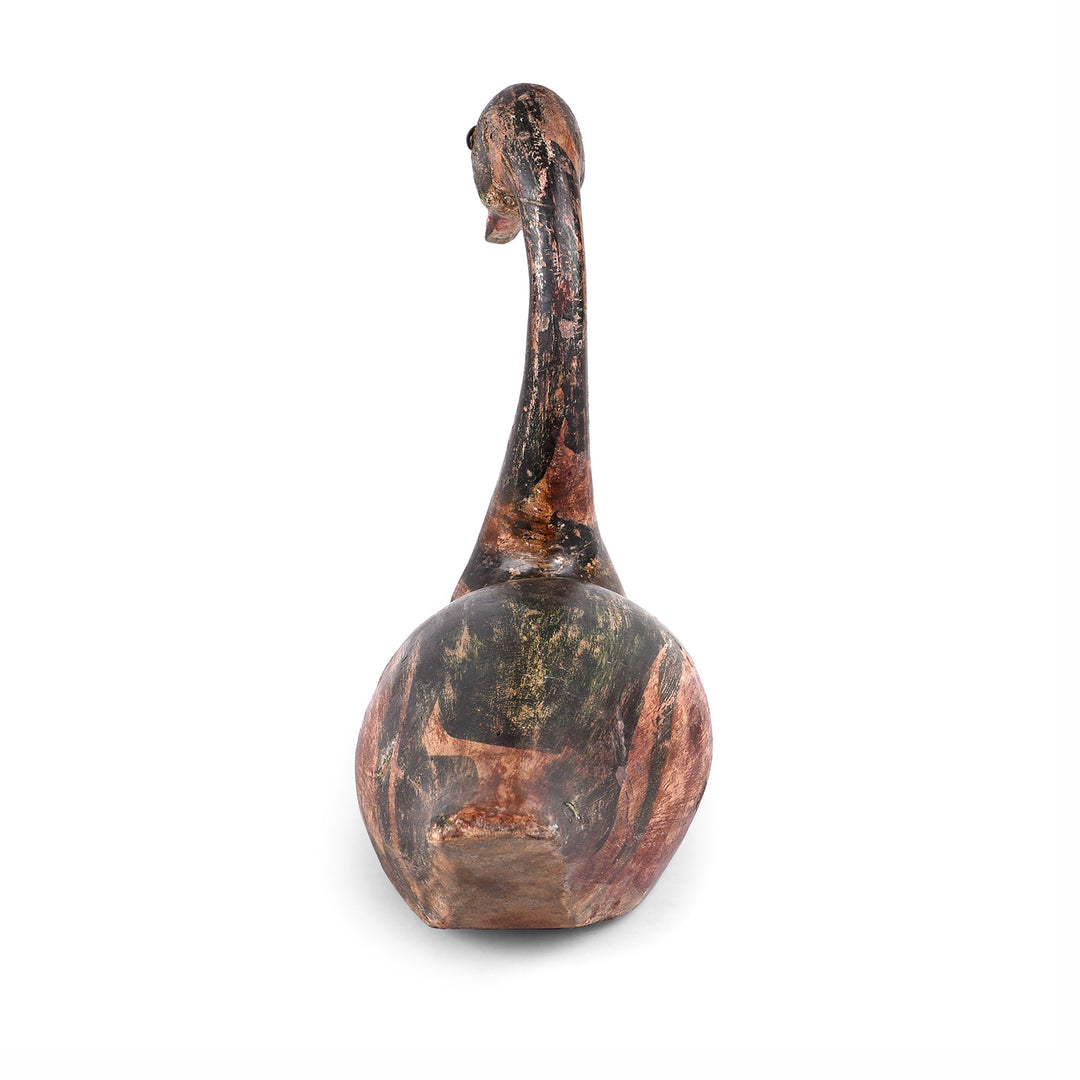 Back View Of Antique Painted Wooden Decoy Duck From India - Ca 1920 | Indigo Antiques