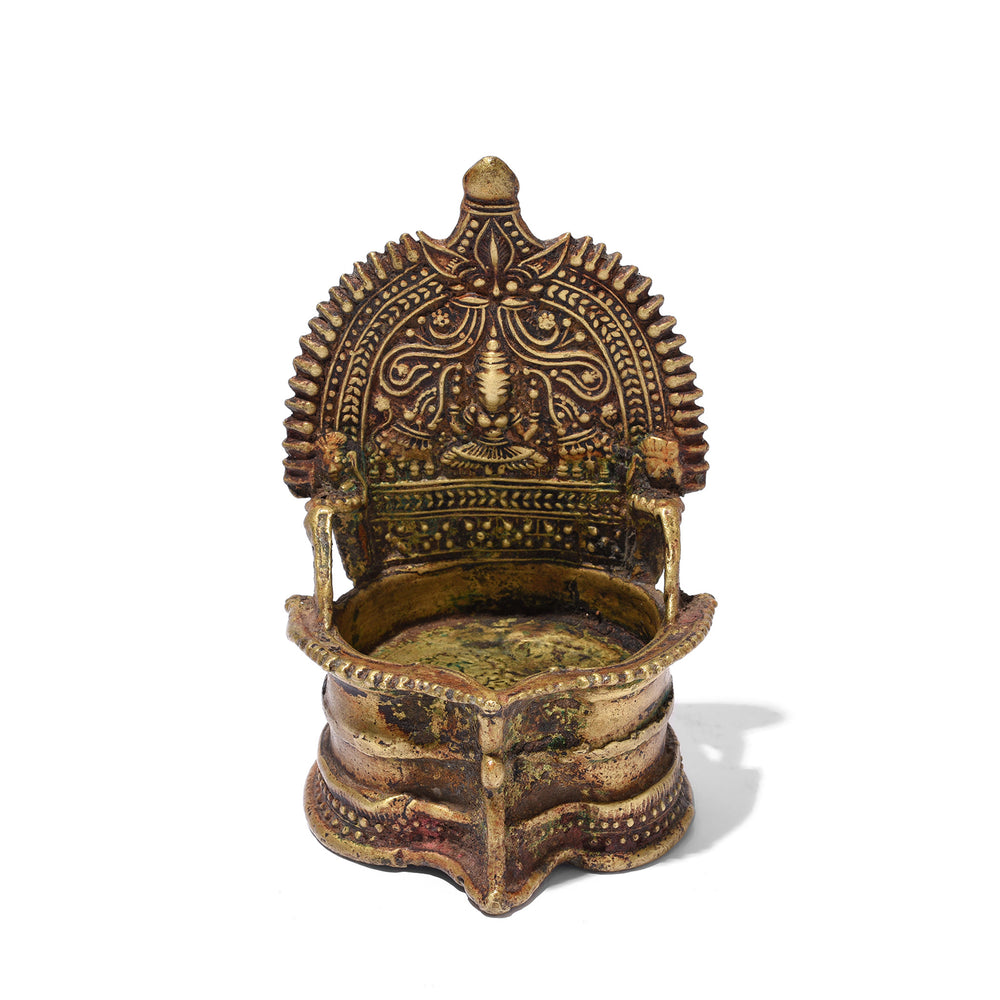 Antique Bronze Deepa Lakshmi Votive Lamp From Tamil Nadu - 19th Century | INDIGO ANTIQUES