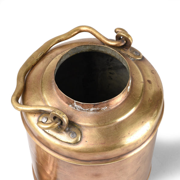 Vintage Brass Ghee Pot From Mumbai - Ca 1940