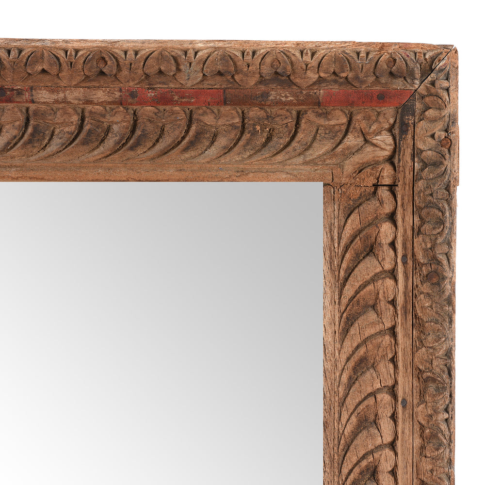 Corner Detail From Antique Indian Window Mirror From Shekhawati - 19th Century | Indigo Antiques
