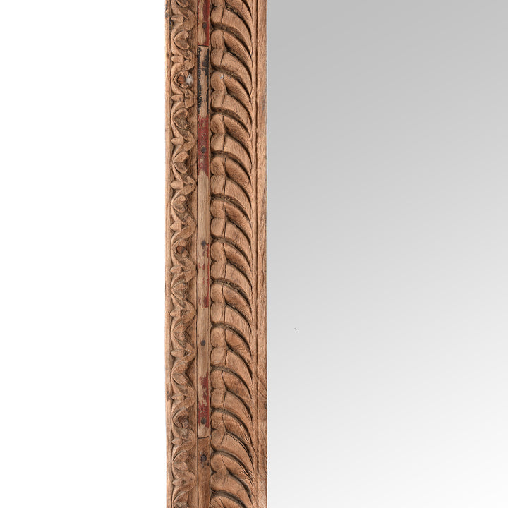 Carving Detail From Antique Indian Window Mirror From Shekhawati - 19th Century | Indigo Antiques