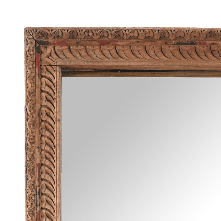 Corner Detail from Antique Indian Window Mirror From Shekhawati - 19th Century | Indigo Antiques