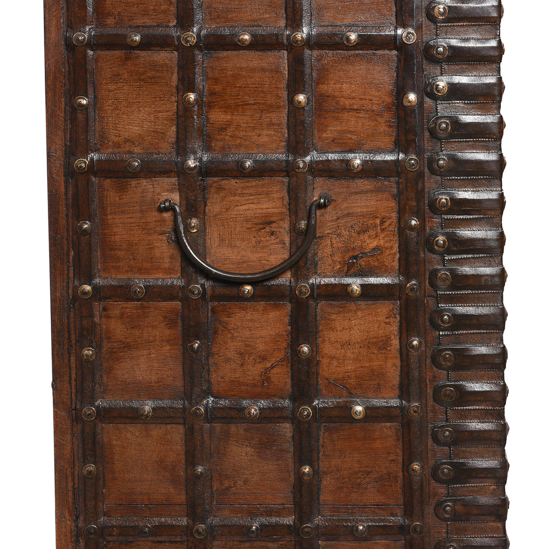 Handle Detail From Antique Brass Bound Indian 'Pithara' Chest From Gujarat - 18th Century | Indigo Antiques