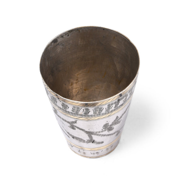 Vintage Lassi Cup - Nickel Plated Brass - Early 20th Century