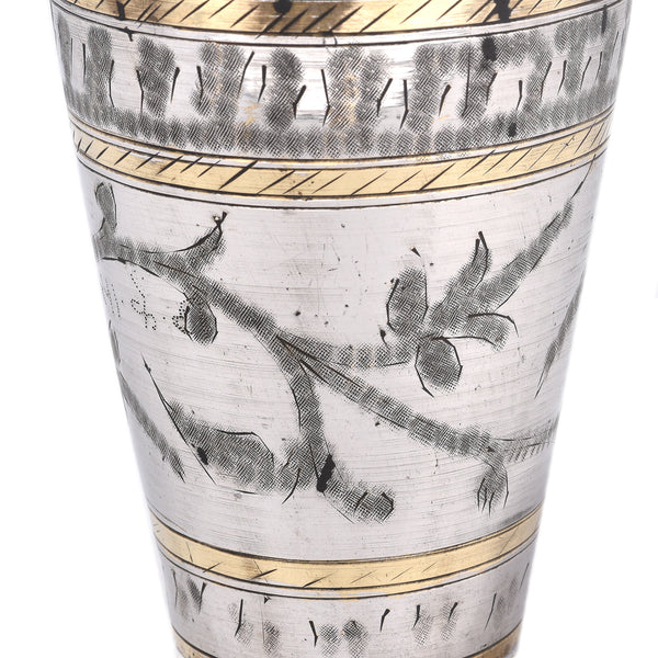 Vintage Lassi Cup - Nickel Plated Brass - Early 20th Century
