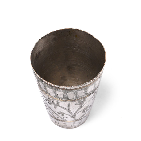 Vintage Lassi Cup - Nickel Plated Brass - Early 20th Century