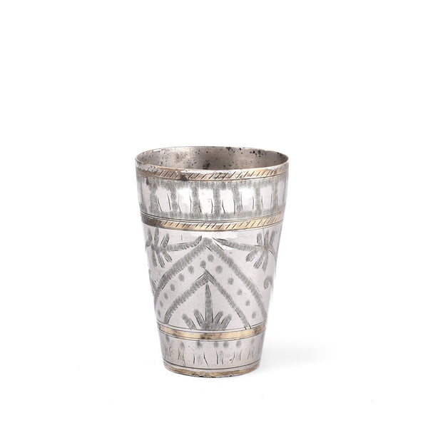 Vintage Lassi Cup - Nickel Plated Brass - Early 20th Century