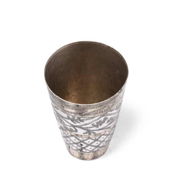 Vintage Lassi Cup - Nickel Plated Brass - Early 20th Century