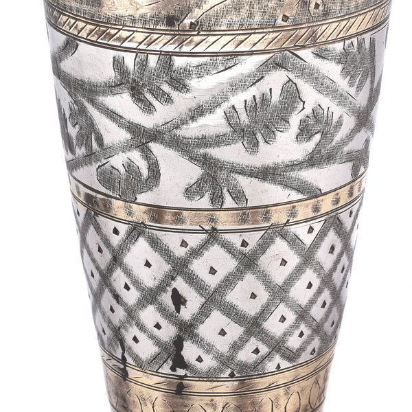 Vintage Lassi Cup - Nickel Plated Brass - Early 20th Century