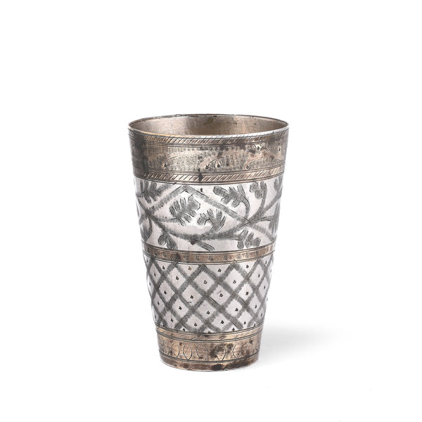 Vintage Lassi Cup - Nickel Plated Brass - Early 20th Century