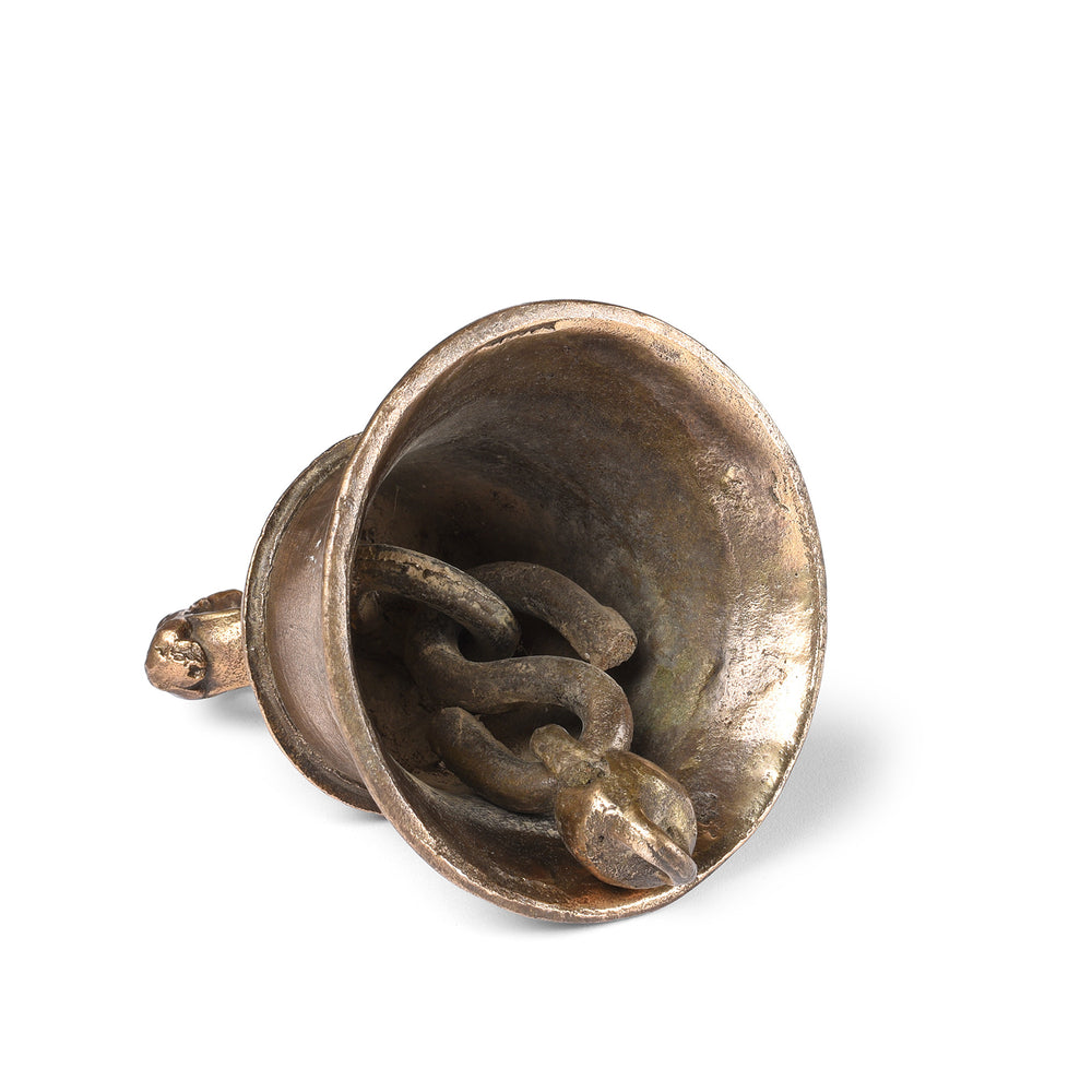 Antique Old Brass Puja Bell From Lucknow - Ca 1920 | Indigo Antiques