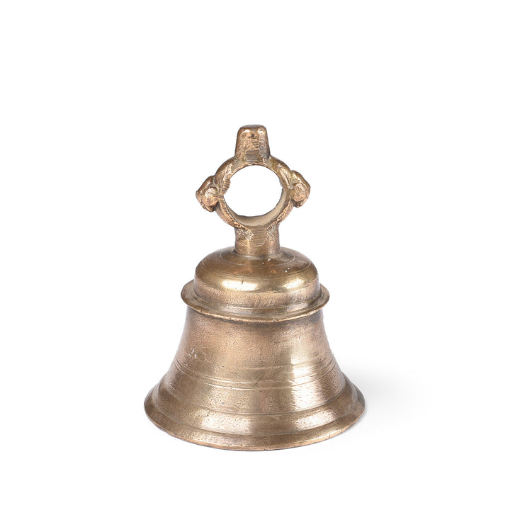 Antique Old Brass Puja Bell From Lucknow - Ca 1920 | Indigo Antiques