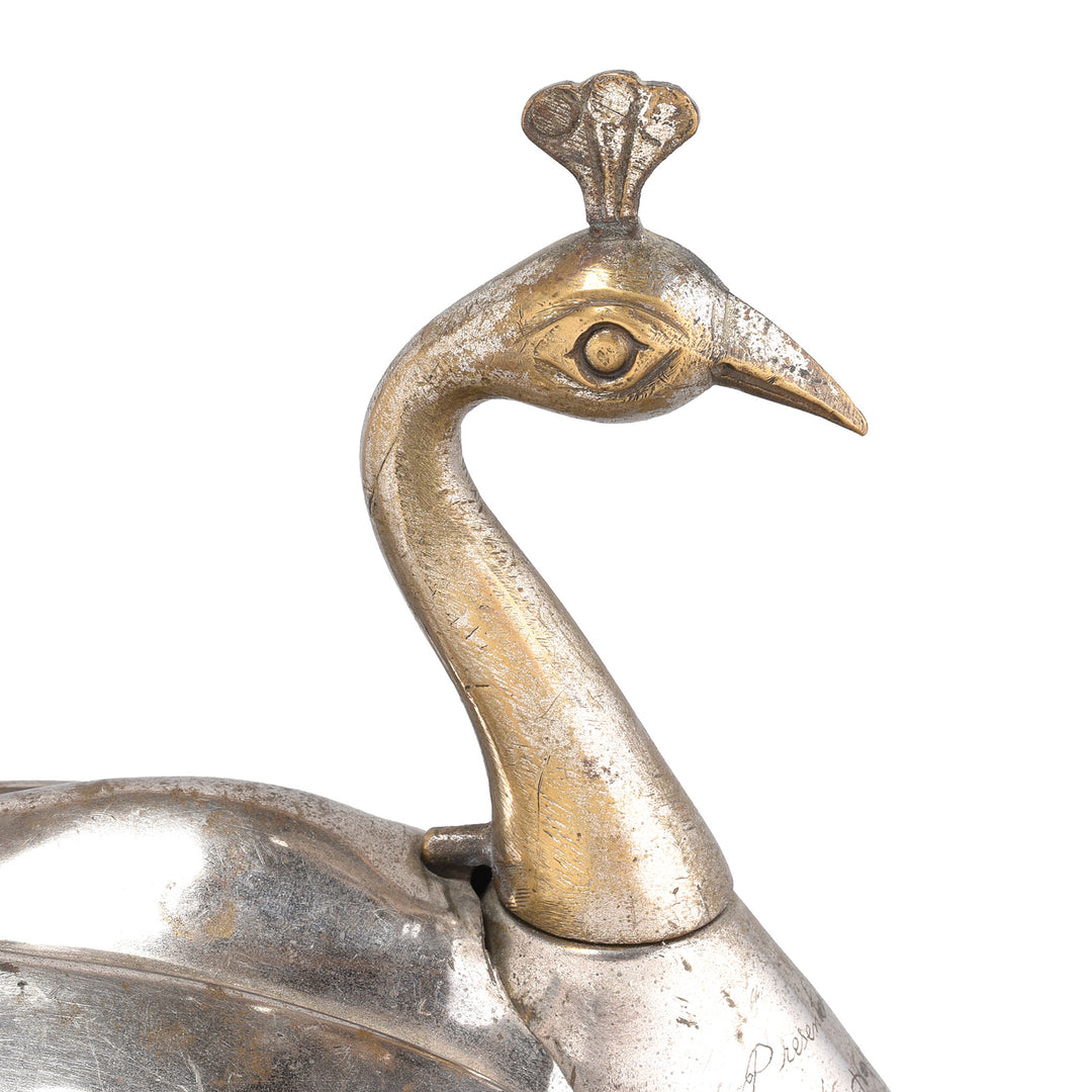 Detail From Vintage Peacock Shaped Betelnut Box - Ca 1950 | Indigo Antiques