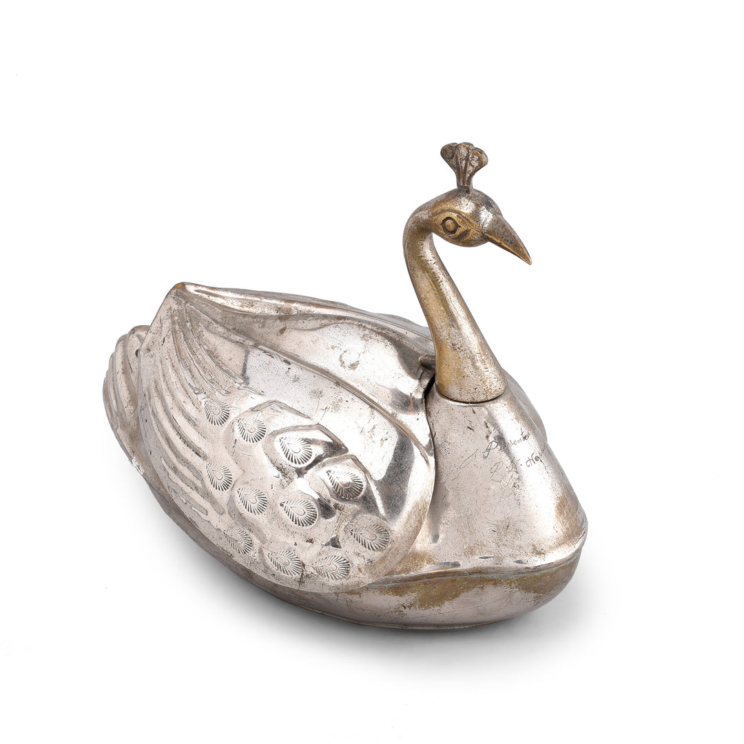 Vintage Peacock Shaped Betelnut Box - Ca 1950 | Indigo Antiques