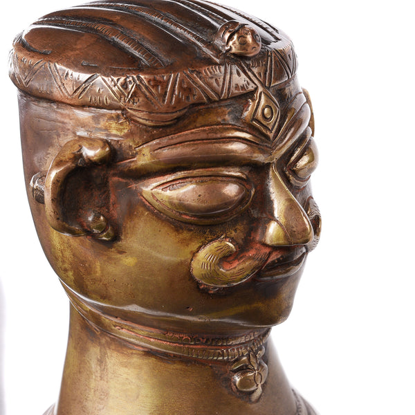 Bronze Shiva Mukhalinga From Karnataka - 19th Century