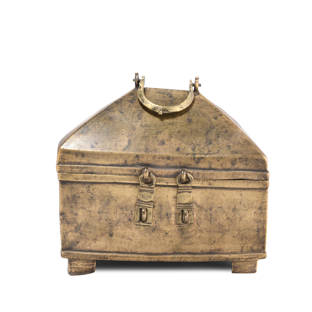 Brass Jewellery Casket From Rajasthan - 18th Century