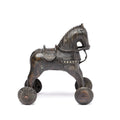 Bronze Horse Wheel Toy From Bundelkhand - 19thC