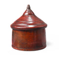 Red Lacquer Pot From Uttar Pradesh - Early 20thC