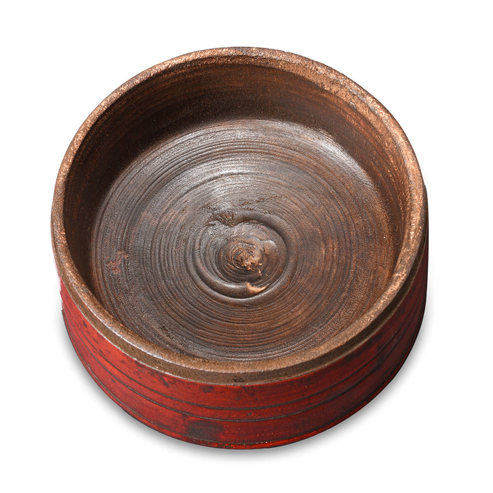 Red Lacquer Pot From Uttar Pradesh - Early 20thC | Indigo Antiques