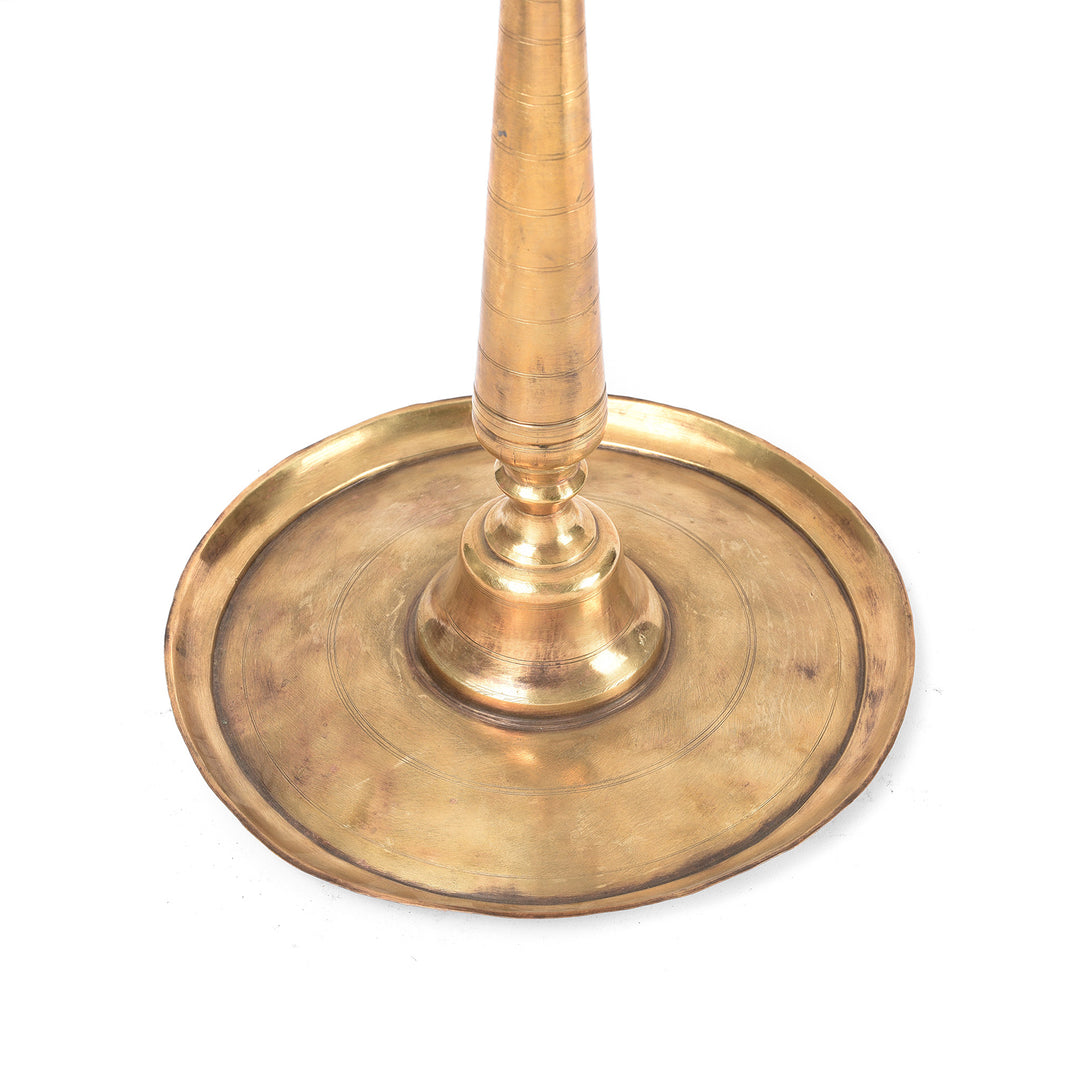 Indian Brass Candlestick From Rajasthan - 19thC | Indigo Antiques