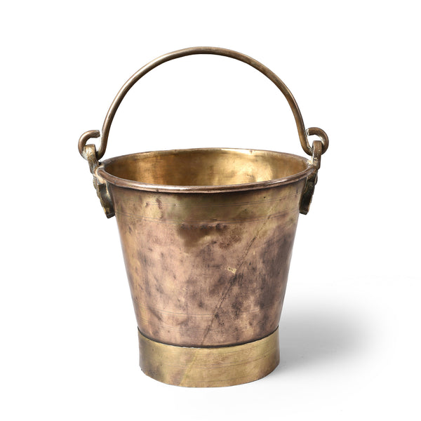 Brass Temple Bucket From Rajasthan - 19th Century