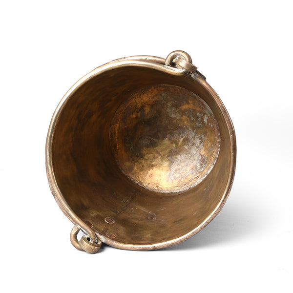 Brass Temple Bucket From Rajasthan - 19th Century