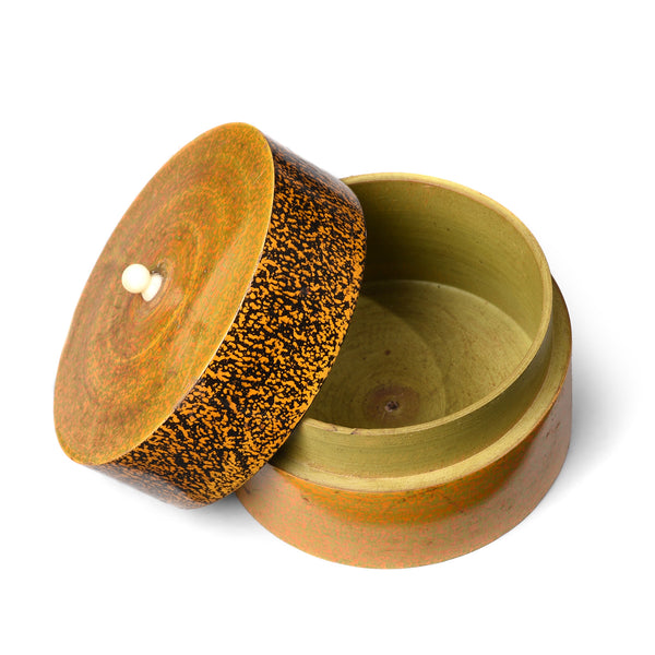 Spotted Lacquer Indian Pot From Rajasthan - Mid 20thC