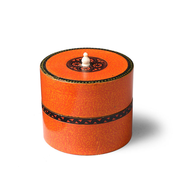 Old Spotted Lacquer Pot From Rajasthan - Late 19th Century