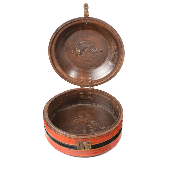 Lacquer Turban Box From Rajasthan - 19thC