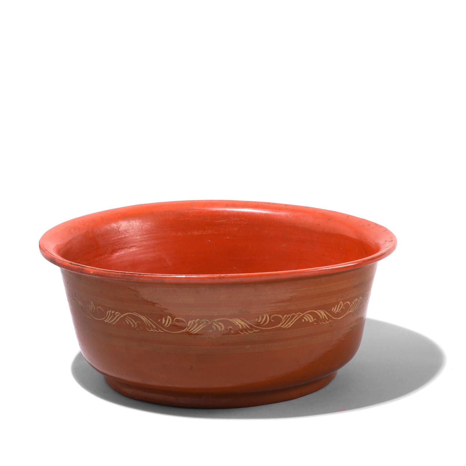 Antique Burmese Red Lacquer Bowl - Ca 1920 | Indigo Antiques