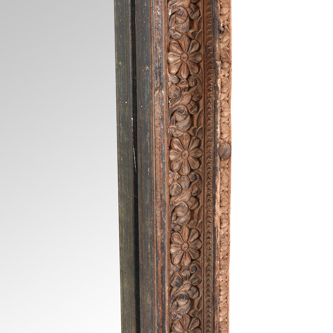 Carving Detail From Antique Indian Window Mirror From Shekhawati - 19th Century | Indigo Antiques