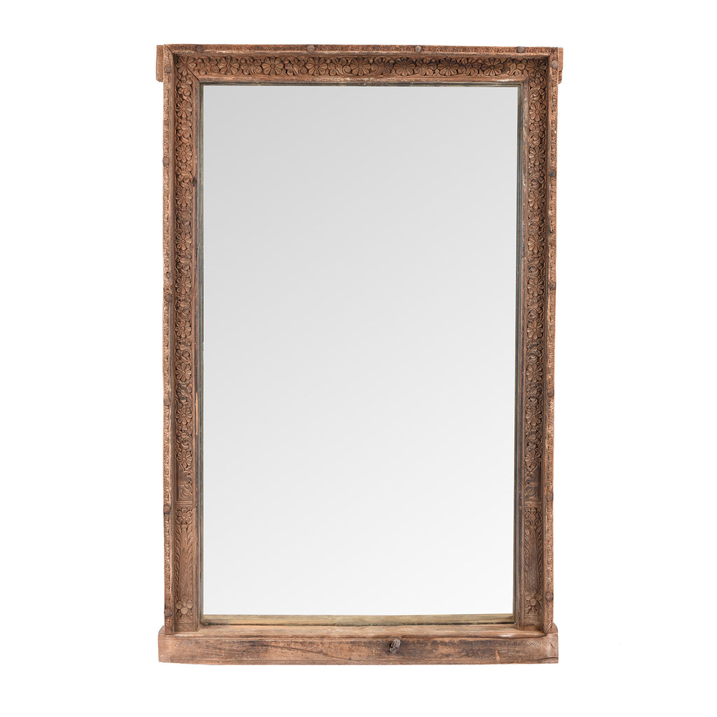 Indian Door Mirror From Shekhawati - 19th Century