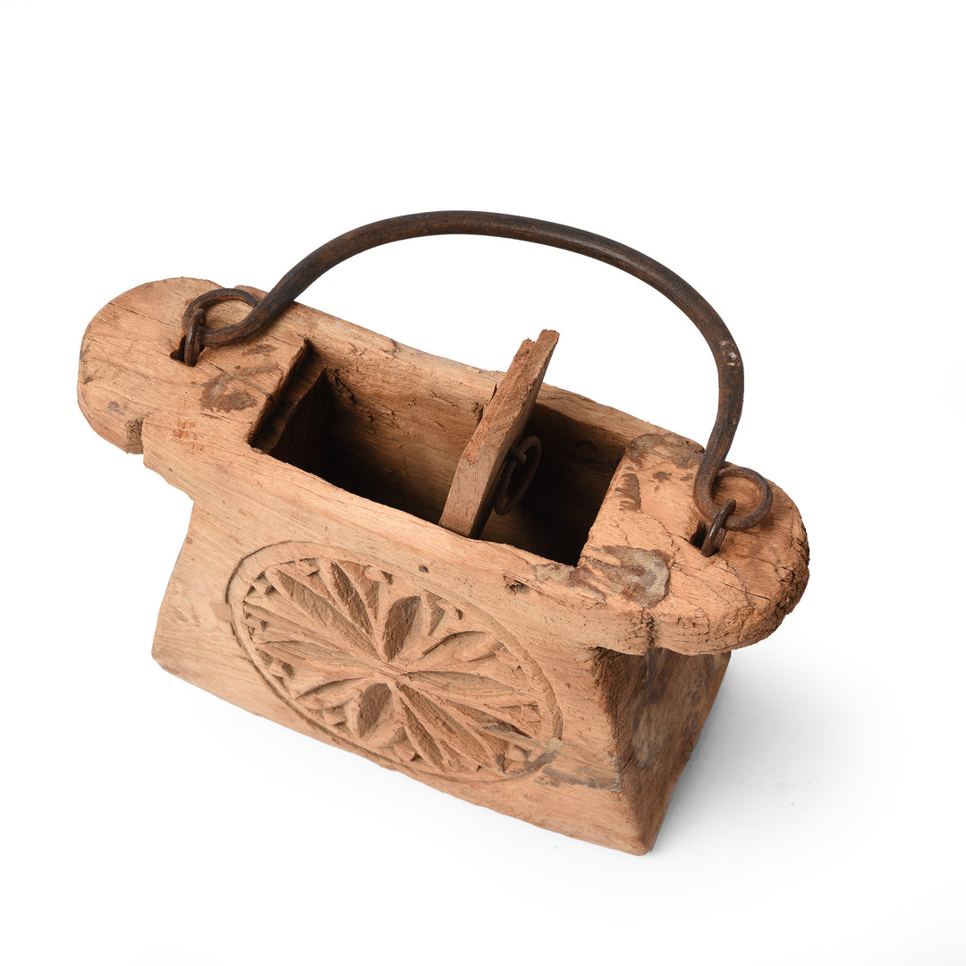 Antique Indian Teak Ghee Pot From Rajasthan - 19th Century | Indigo Antiques