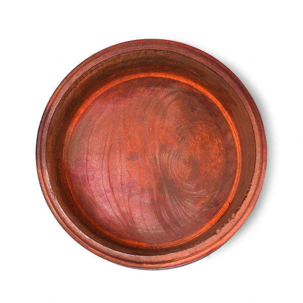 Red Lacquer Pot From Uttar Pradesh - Early 20th Century