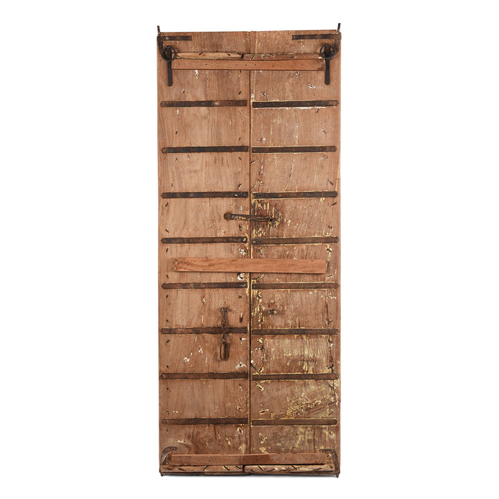 Back of Antique Bleached Indian Doors From Bikaner - 19th Century | INDIGO ANTIQUES
