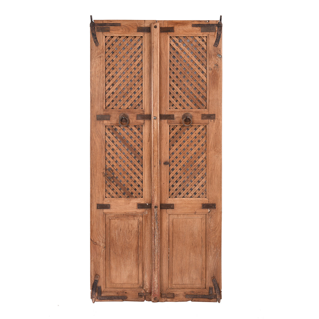 Lattice Indian Jali Doors From Bikaner - 19th Century