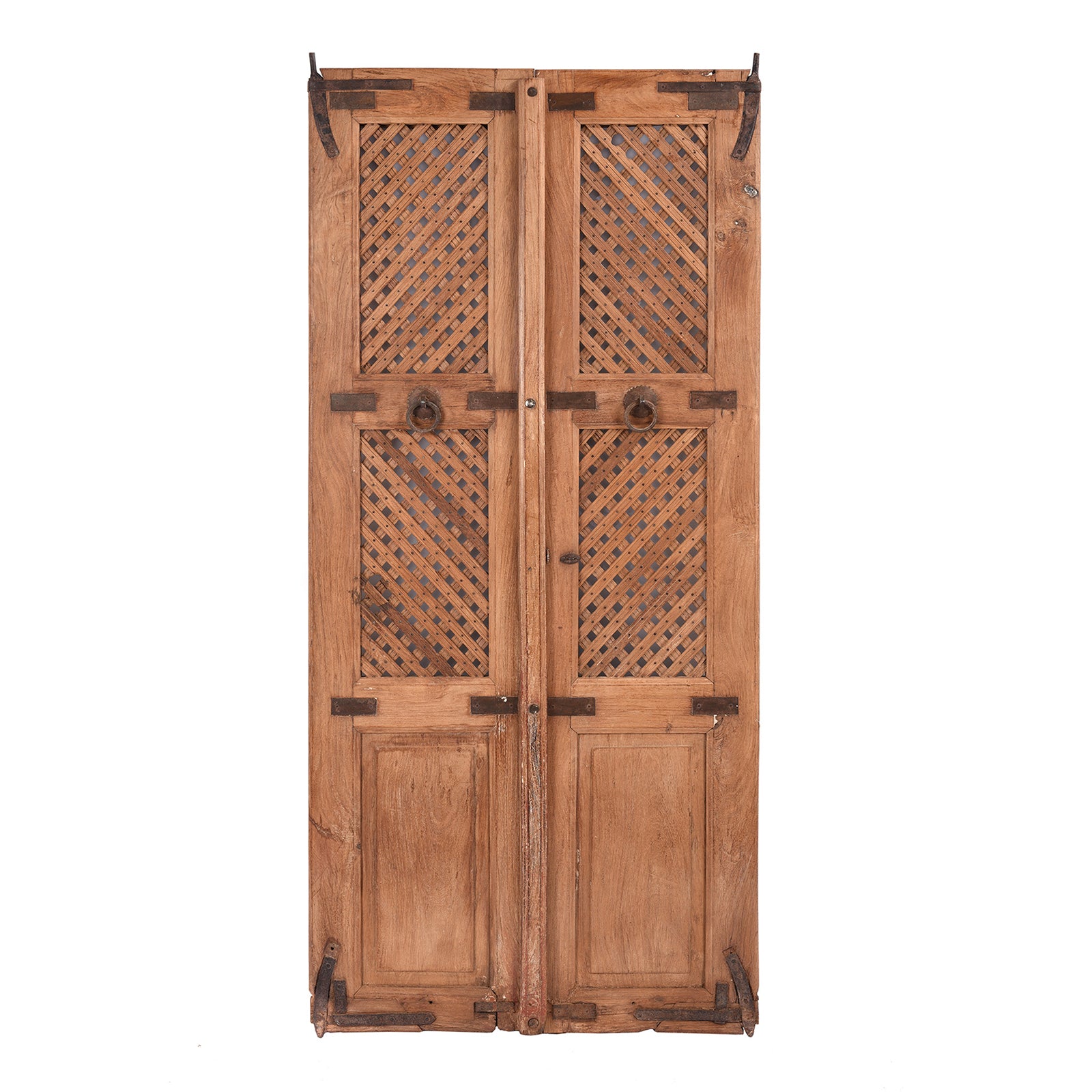 Antique Lattice Teak Jali Doors From Bikaner - 19th Century | INDIGO ANTIQUES