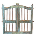 Blue Painted Dog Gate From Gujarat - 19th Century