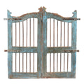 Blue Painted Dog Gate From Gujarat - 19th Century
