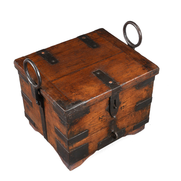 Iron Bound Teak Ammunition Limber Chest - 19th Century | Indigo Antiques