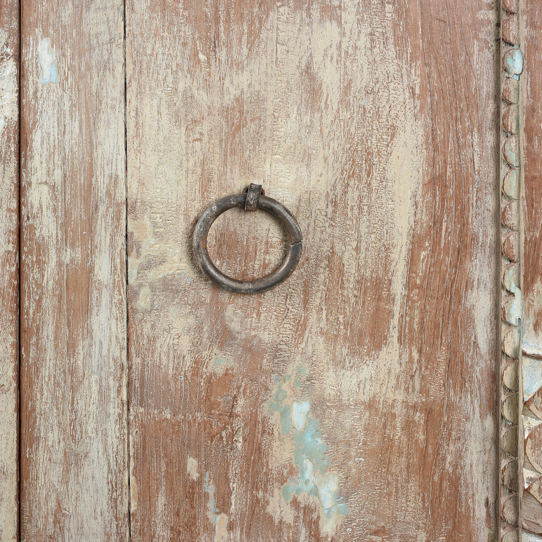 Reclaimed Teak Side Cabinet With Painted Finish | Indigo Antiques