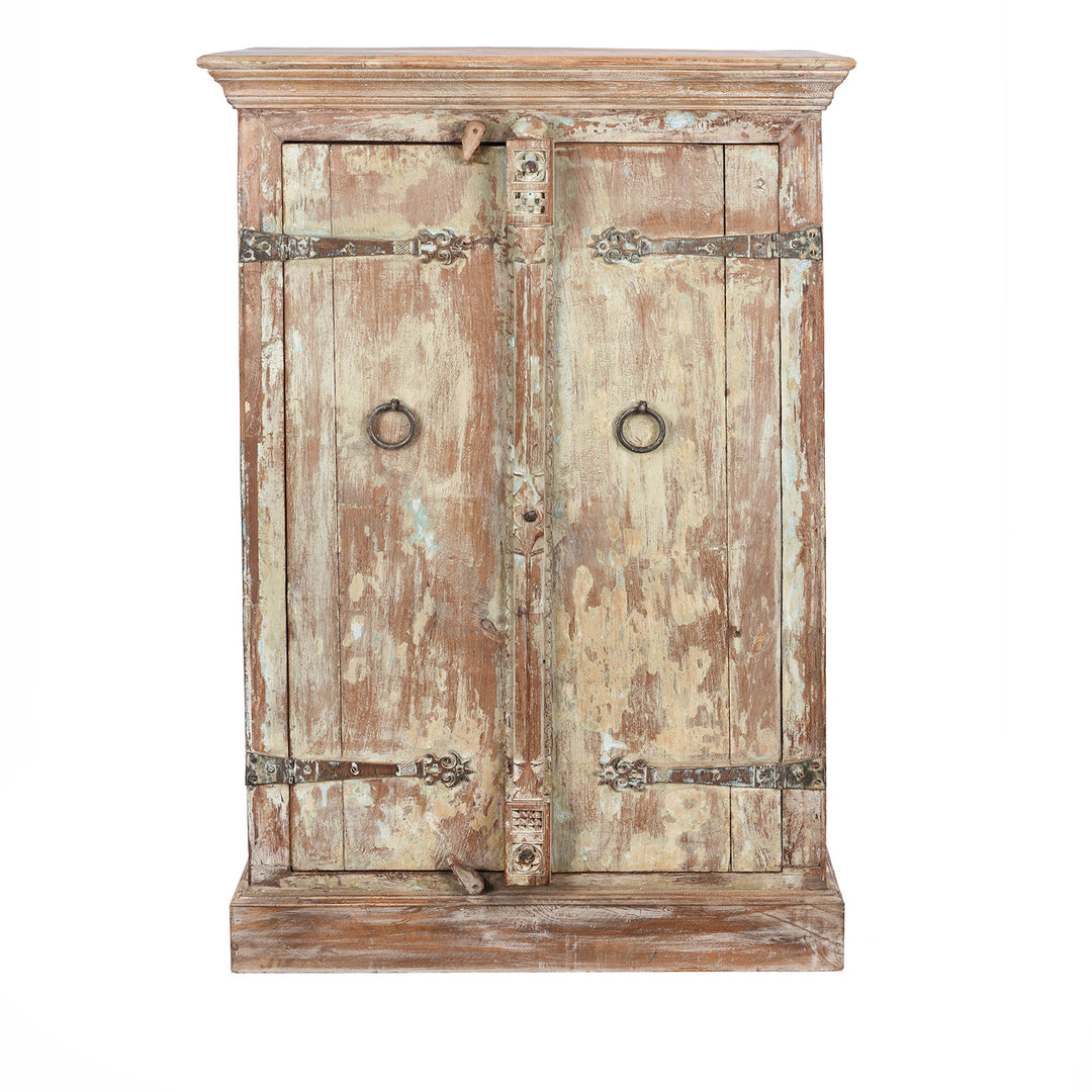 Reclaimed Teak Side Cabinet With Painted Finish | Indigo Antiques