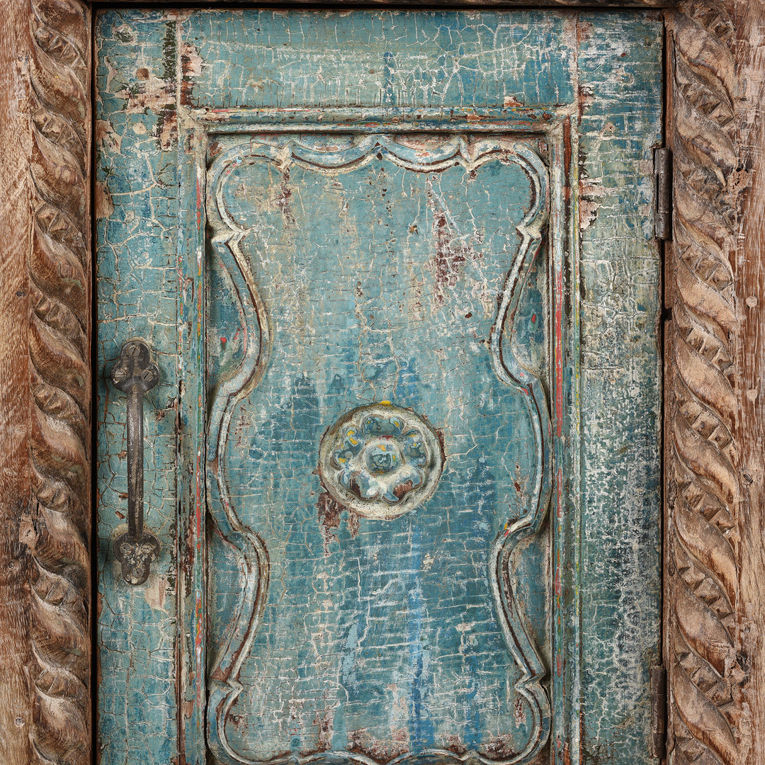 Detail From Bedside Cabinet Made From Reclaimed Carved Teak | Indigo Antiques