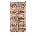 Pink Painted Teak Door From Gujarat - 18th Century