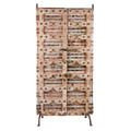 Pink Painted Teak Door From Gujarat - 18th Century