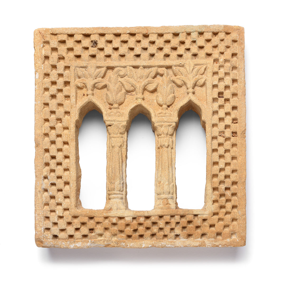 Antique Old 3 Way Stone Lamp Niche From Jaisalmer - 19th Century | Indigo Antiques
