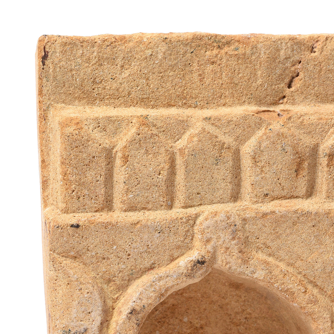 Corner Detail From Carved Stone Lamp Niche From Rajasthan - 19thC | Indigo Antiques