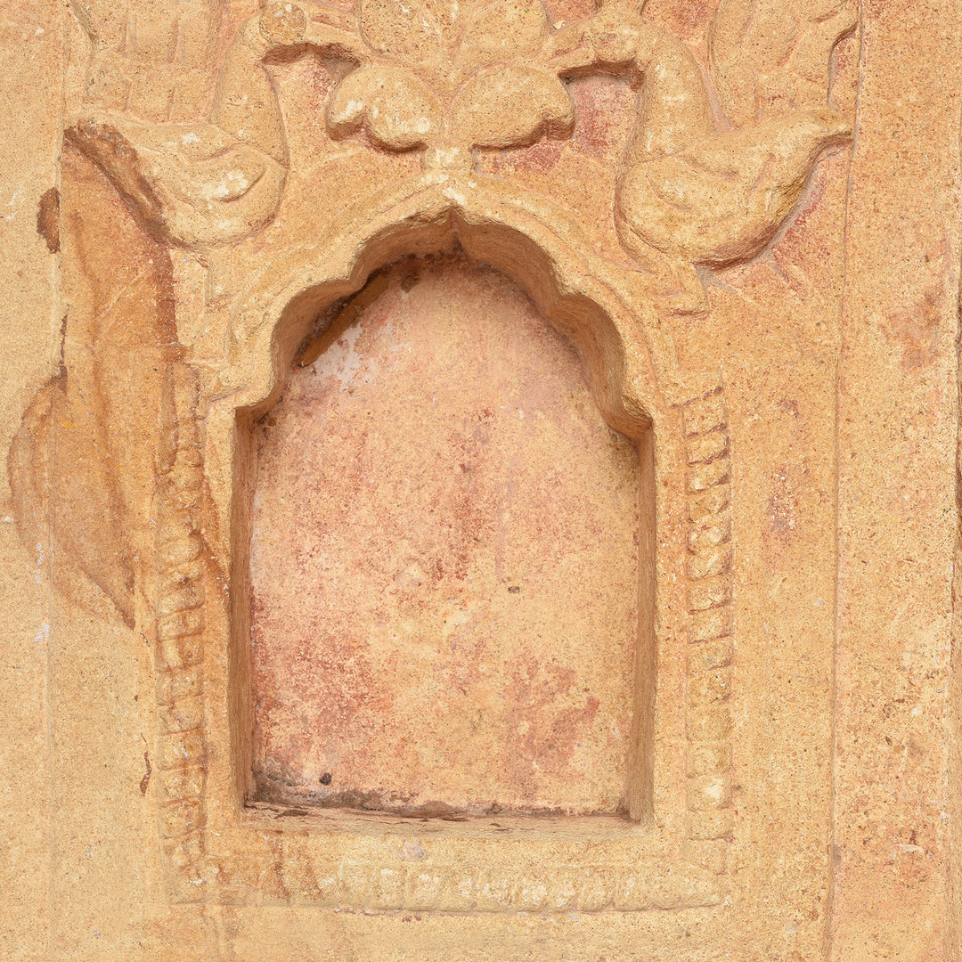 Niche Detail From Carved Antique Indian Stone Lamp Niche From Rajasthan - 18thC | Indigo Antiques